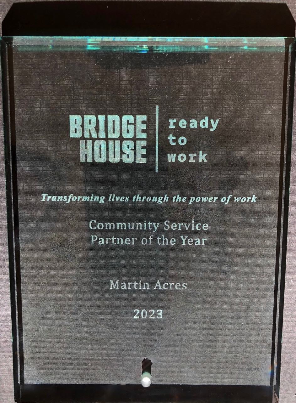 Bridge House Ready to Work award